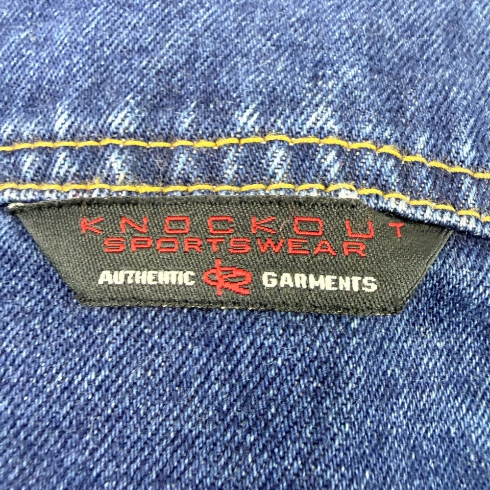 Knockout Sportswear‎ Vintage Denim Jacket Blue 5XL Style 1020 Mens Big and Tall - Picture 6 of 8